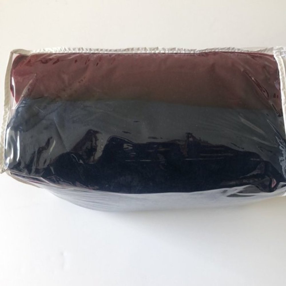 Set of 2 pc Super Soft Fleece Cozy Blankets 78" x 58" Navy Wine